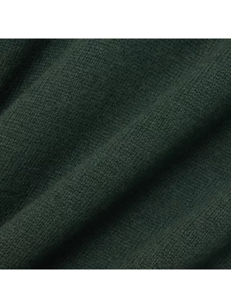 Lacoste Wełniany Sweter Z Wysokim Kołnierzem I Zamkiem zielony