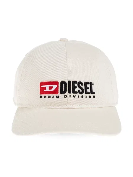 Czapka z daszkiem Diesel z logo biała