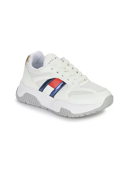 Superge Tommy Hilfiger z vezalkami s čipko bela