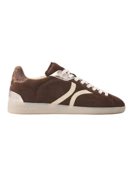 Sneakersy Via Vai skórzane brązowe