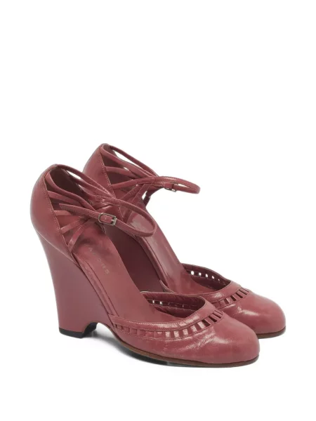 Pantofi cu toc Marc Jacobs cu bretele roz