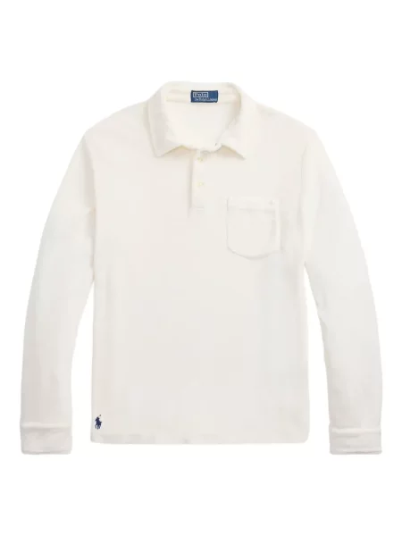 Ленени карирани чорапи Polo Ralph Lauren джобове на гърдите черно