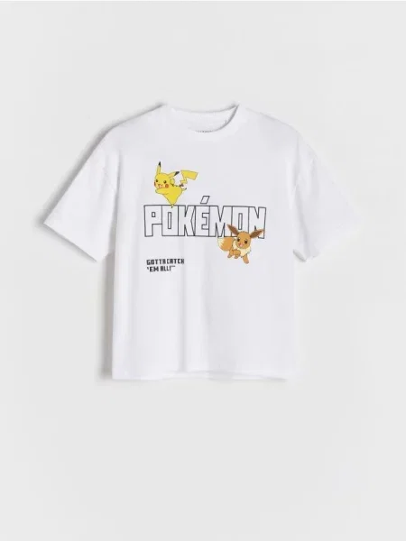 Reserved Tricou Pokémon crem