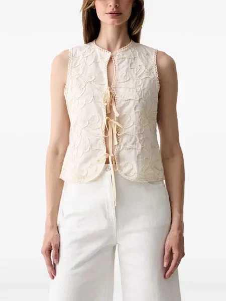 Top Haveone cu model floral cu legături