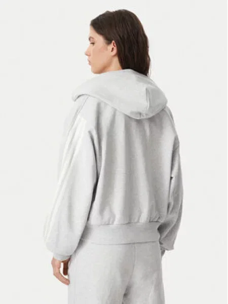 ADIDAS SPORTSWEAR Sportovní mikina melír / bílá šedý