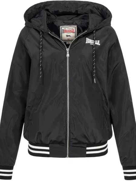 LONSDALE Geacă de primăvară-toamnă negru alb