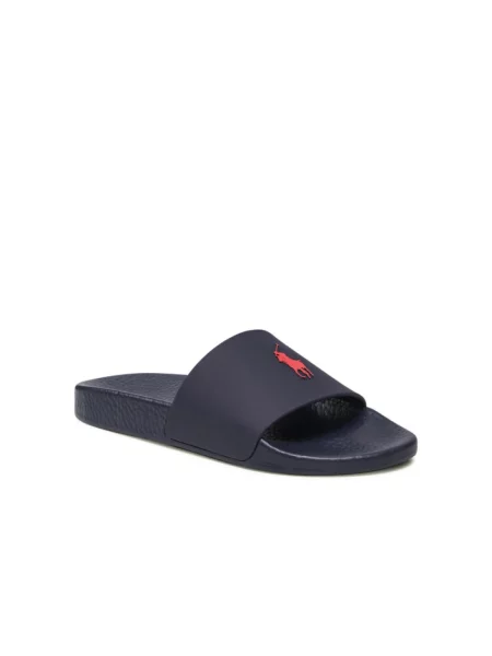 Polo Ralph Lauren Klapki Polo Slide Granatowy niebieska