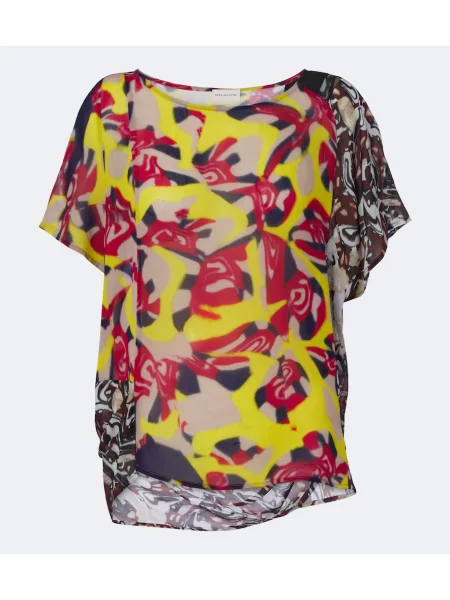 Top Dries Van Noten cu imagine drapat