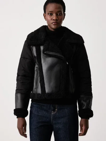 DKNY geacă de biker pentru femei negru