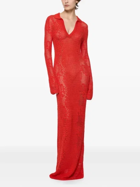 Rochie maxi Paris Georgia de costum roșu