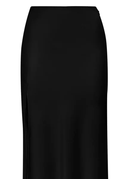 Fustă midi Lapointe până la genunchi negru