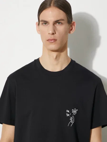 Футболка Neil Barrett Slim "For You" з принтом чорний