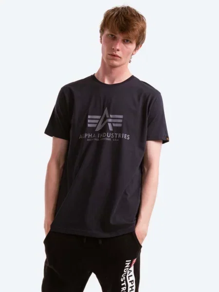 ALPHA INDUSTRIES Tricou bleumarin / bazalt gri
