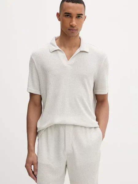 Calvin Klein polo swetrowe z wiskozą beżowa