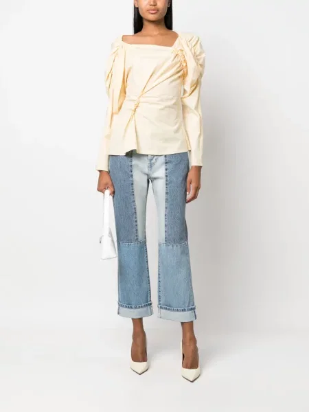 Straight fit džíny Victoria Beckham modré