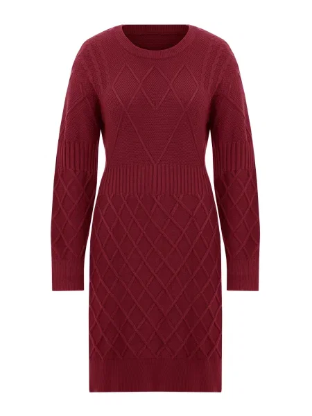Imily Bela Rochie tricotat burgundy roșu