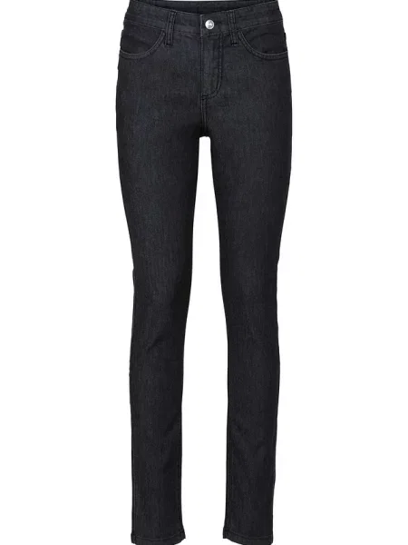 Dżinsy skinny ze średnim stanem z super stretchem czarne