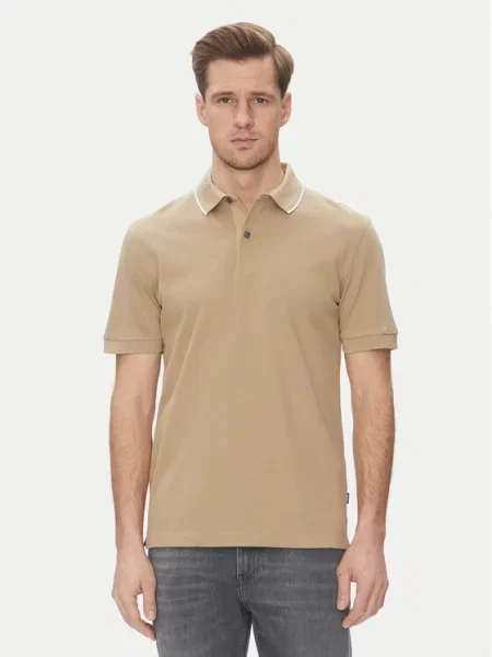 BOSS Polo marškinėliai H-Prout 59 smėlio