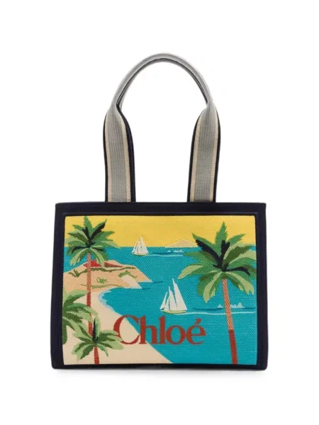 Geantă shopper Chloé albastru