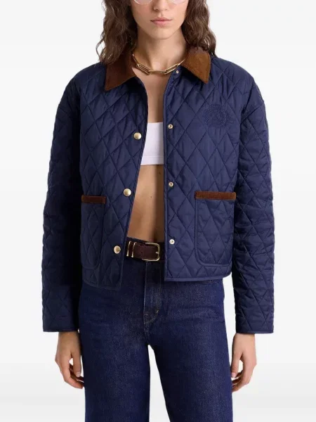 Яке Sporty & Rich от рипсено кадифе синьо
