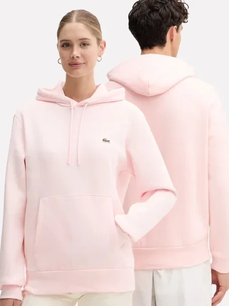 Суичър с качулка Lacoste с качулка черно