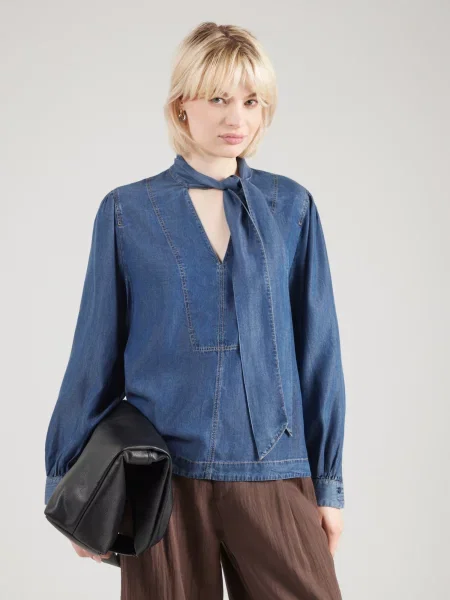 BOSS Blúzka C_Betilla denim modrá