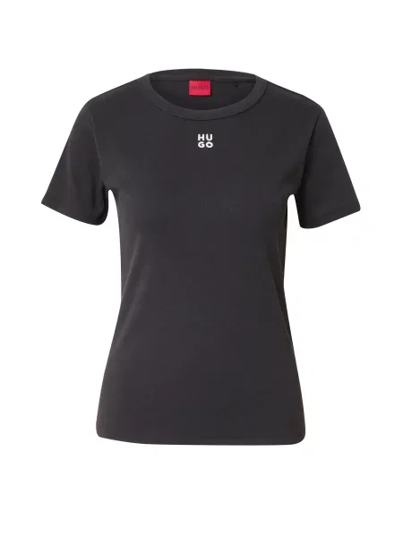 HUGO Red Tricou Deloris / alb negru
