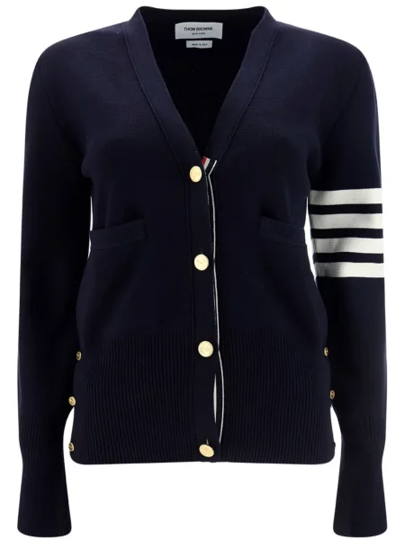 Cardigan Thom Browne cu dungi albastru