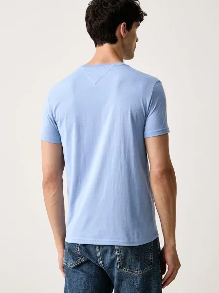 Tommy Jeans T-shirt z bawełną niebieska