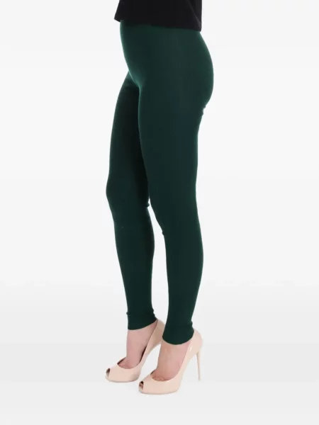 Pantaloni Dolce & Gabbana din cașmir verde