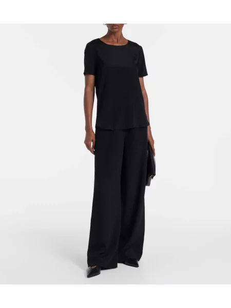 Top Max Mara de mătase negru