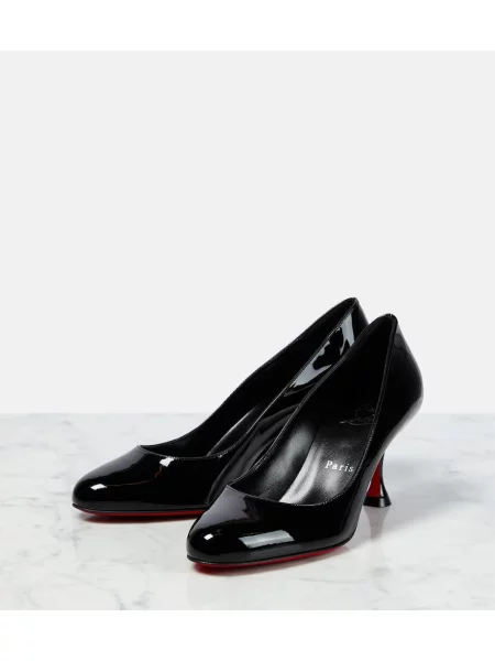 Pantofi cu toc Christian Louboutin din piele de lac negru