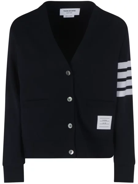 Cardigan Thom Browne cu dungi albastru