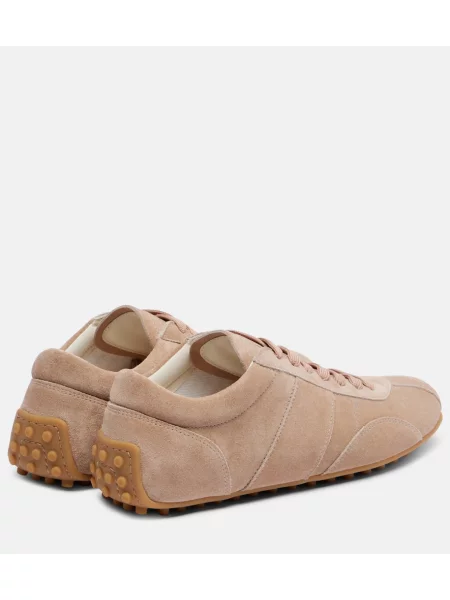 Sneakerși Tod's din piele de căprioară bej