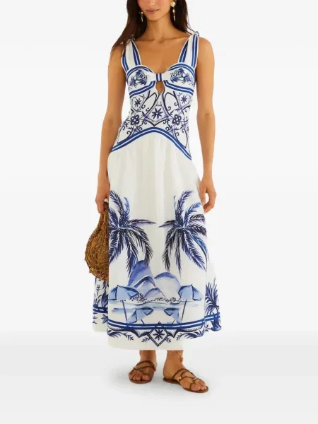 Rochie midi Farm Rio alb