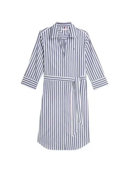 Opásaný košilové šaty Tommy Hilfiger modré
