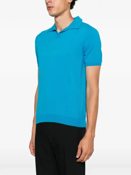 Tricou Diktat cu decolteu în V albastru