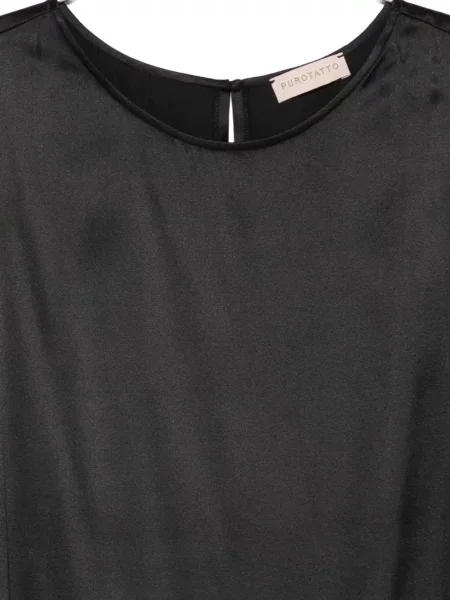 Top Purotatto cu decolteu în U negru