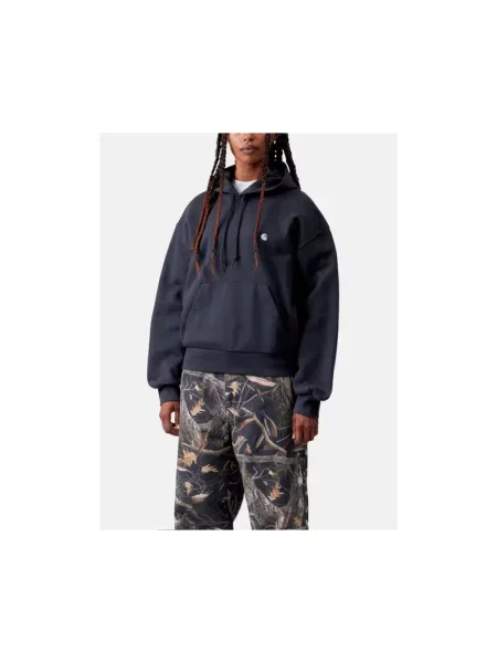 Bluza z kapturem Carhartt Wip niebieska