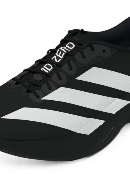 Tricou Adidas alergare din material terry cu imprimeu geometric alb