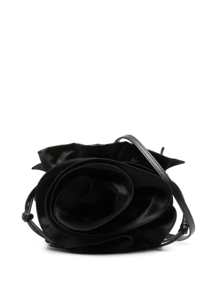 Geantă de mână Magda Butrym din satin cu model floral negru