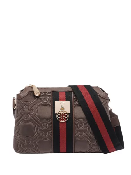 Geanta crossbody V°73 cu autograf maro