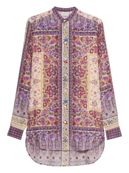 Cămașă Pierre-louis Mascia cu model floral cu imagine violet