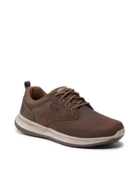 Nizki čevlji Skechers Antigo Dark Brown rjava