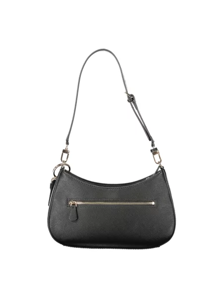 Lniana torebka Guess czarna