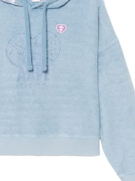 Hanorac cu glugă Aape By A Bathing Ape cu broderie albastru