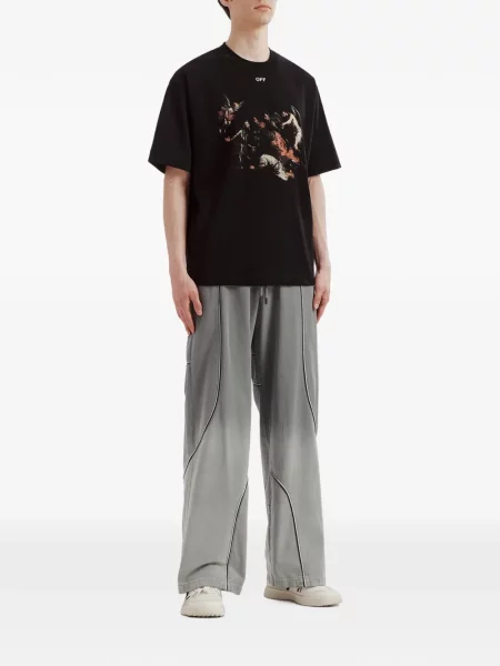 Μπλούζα Off-white με σχέδιο λευκό