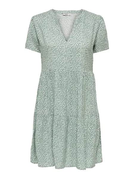 ONLY Rochie verde pastel alb