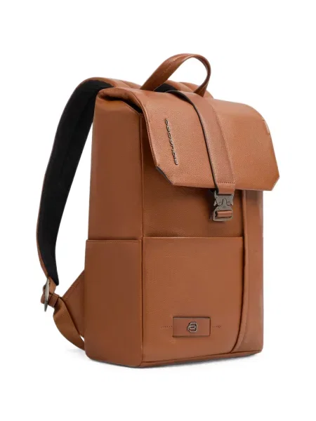 Rucsac Piquadro din piele portocaliu
