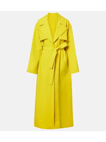 Trenci Alaïa din poplin galben